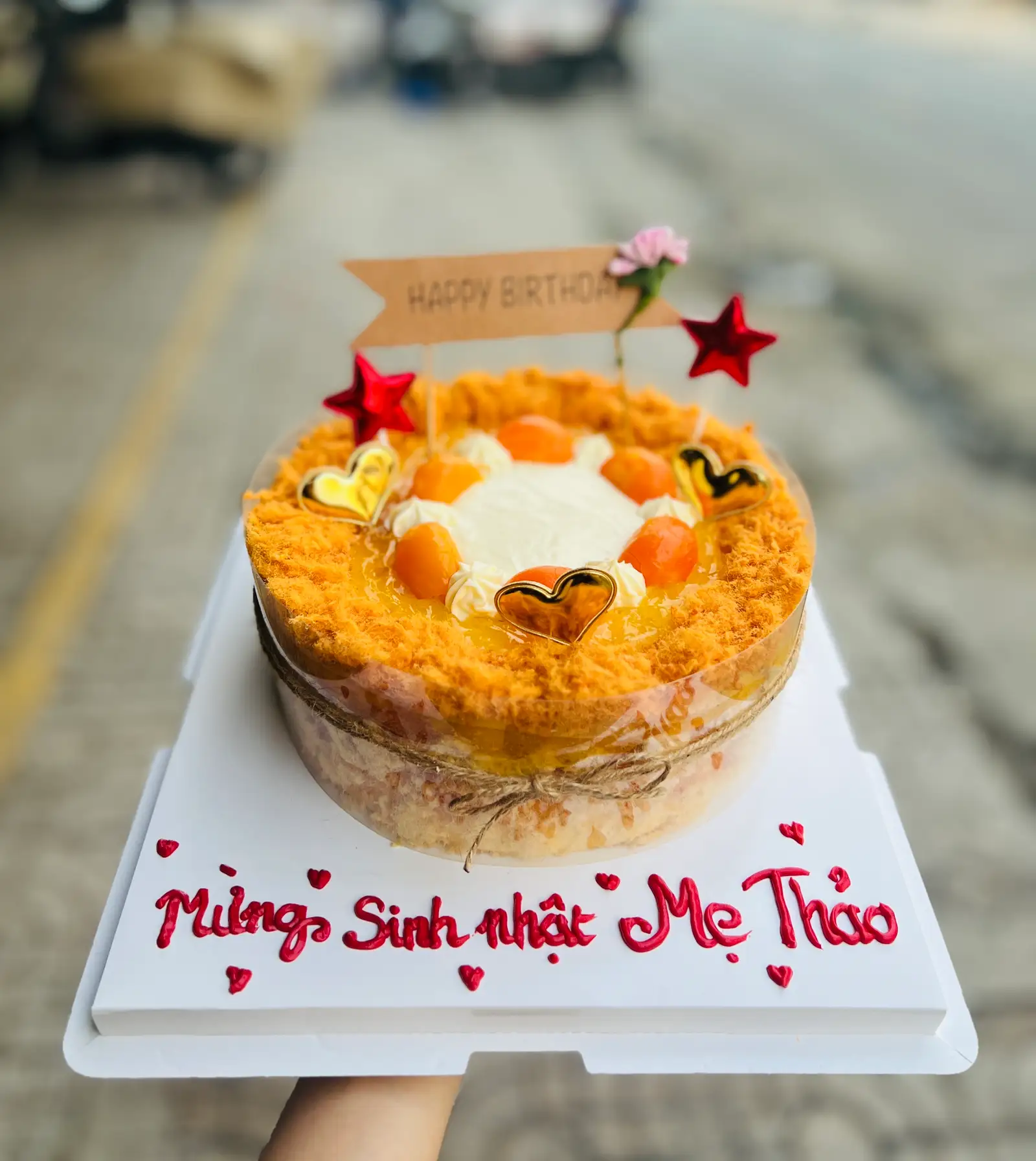 Bánh sinh nhật bông lan trứng muối (01) - 255.000 ₫ tại Tiệm Bánh Ngũ Phúc - Bánh Mì Phô Mai Bơ Tỏi & Bông Lan Trứng Muối - Gò Công