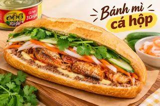 Hình ảnh Bánh mì cá hộp