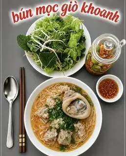 Hình ảnh Bún mọc giò khoanh