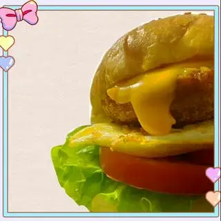 Hình ảnh Hamburger Tôm Trứng Phô Mai