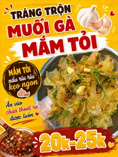 Bánh tráng trộn muối gà mắm tỏi - 25.000 ₫ tại Trạm Ăn Vặt MonMon - Tráng Trộn Muối Gà, Trà Tắc & Trà Sữa - Trần Văn Hoàng
