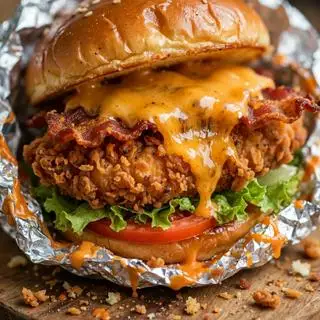 Hình ảnh Burger Gà Phô Mai Đặc Biệt