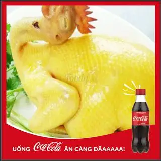Hình ảnh Gà Luộc 1/2 + Hun khói 1/2 + Xôi + Lòng mề + Dưa chuột + 2 Coca