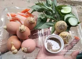 1 hột gà nướng  - 12.000 ₫ tại Hột Vịt Lộn Tú Lý - Tô Hiến Thành