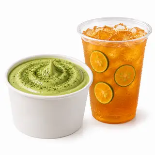 Hình ảnh Combo Kem matcha + Trà tắc