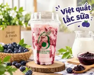 Hình ảnh Trà Việt Quất Lắc Sữa