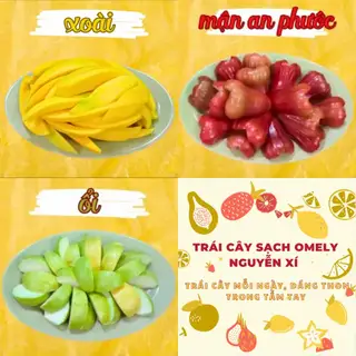 Hình ảnh xoài mận ổi+ muối tôm 