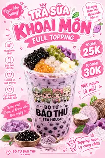 Hình ảnh Trà Sữa Khoai Môn KHÔNG TOPPING