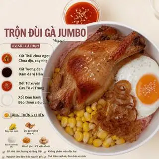Hình ảnh Bún/ Mì trộn thập cẩm đùi gà jumbo