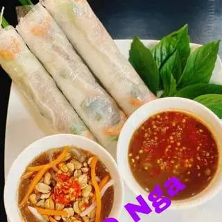 gỏi cuốn tôm tai heo(3 cái) chấm mắm nêm - 36.000 ₫ tại O Nga - Gỏi Cuốn & Bún Mắm Nêm - Nguyễn Sỹ Sách