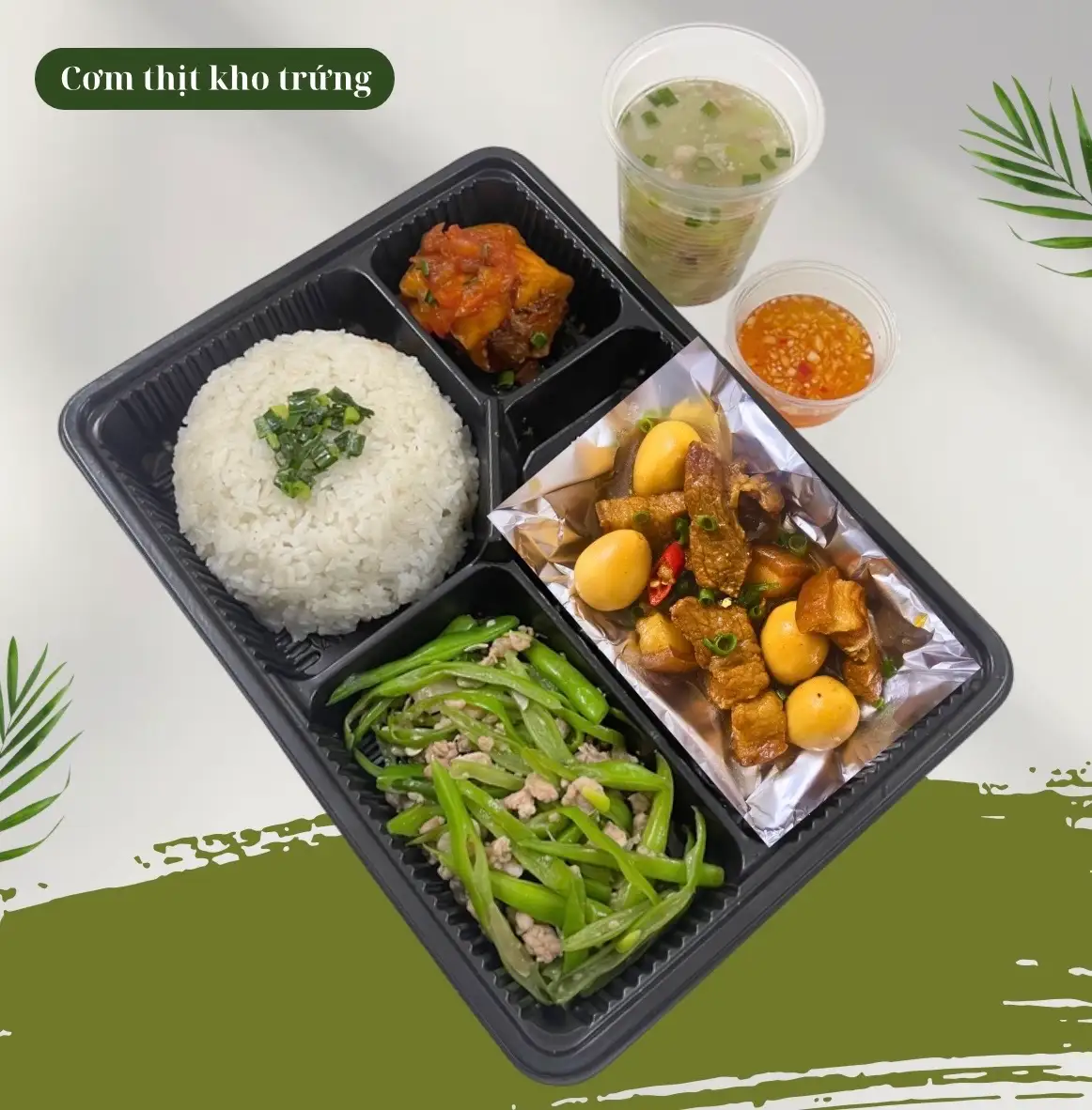 Hình ảnh Cơm thịt kho trứng cút