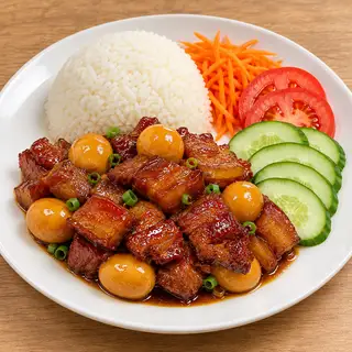 Hình ảnh Cơm  Thị Kho Tàu Trứng Cút