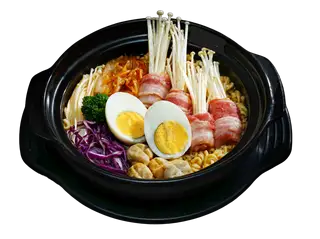 Hình ảnh Mì Bò Kim Chi Cuốn Nấm Trứng
