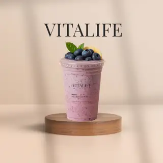 Sinh tố việt quất - chuối - yến mạch - ly - 60.000 ₫ tại Vitalife - Nước Ép, Sinh Tố & Detox - Bến Vân Đồn