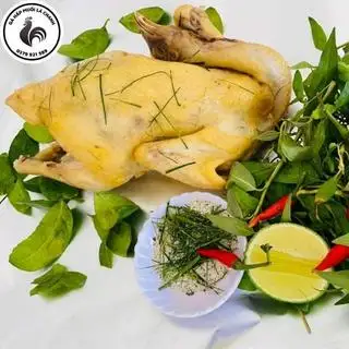 Gà Hấp Muối Nguyên Con( kèm rau dưa, muối chấm, bao tay) - 239.000 ₫ tại Sài Gòn Food - Gà Hấp Muối Lá Chanh & Gà Ủ Muối Hoa Tiêu - Nguyễn Hữu Cảnh