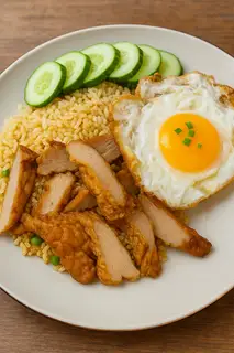 Cơm chiên Chả cá + 1trứng ốp la - 52.000 ₫ tại  Cơm Gà Xí Muội Bà He - Ung Văn Khiêm