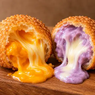 Hình ảnh Combo 1 Phô Mai Trứng Chảy + 1 Phô Mai Khoai Môn