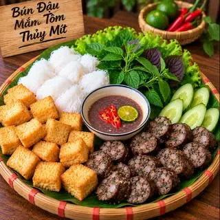 Hình ảnh Bún Đậu - Dồi Rán