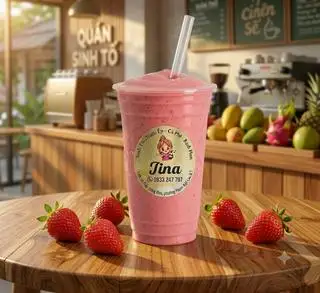 Sinh Tố Dâu  - 35.000 ₫ tại Tina - Nước Ép, Sinh Tố & Bánh Flan - Trần Hưng Đạo