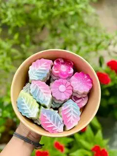 Hình ảnh Rau Câu Cốt Dừa Hoa Lá mix vị 500gr