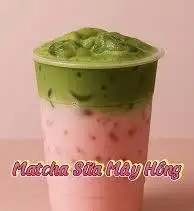 Hình ảnh Matcha latte sữa hồng
