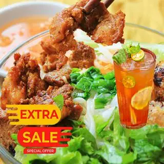 [HotDeal] Combo Quốc Dân (Bún + Trà) - 70.000 ₫ tại Bún Thịt Nướng & Trà Trái Cây Healthy - Đường Số 5