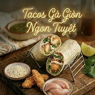 TACOS PHÁP Size M GÀ TƯƠI CHIÊN GIÒN - 89.000 ₫ tại Quao - Tacos & Ăn Vặt - Vườn Lài