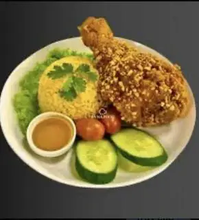 Hình ảnh Cơm đùi tỏi xốt tương tiêu +gỏi chua 