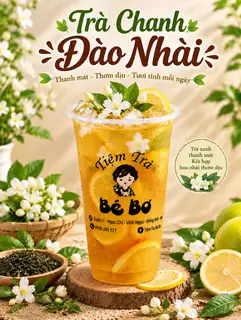 Hình ảnh Trà chanh đào nhài