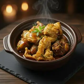Hình ảnh Gà kho lá chanh (Chưa Cơm)✦