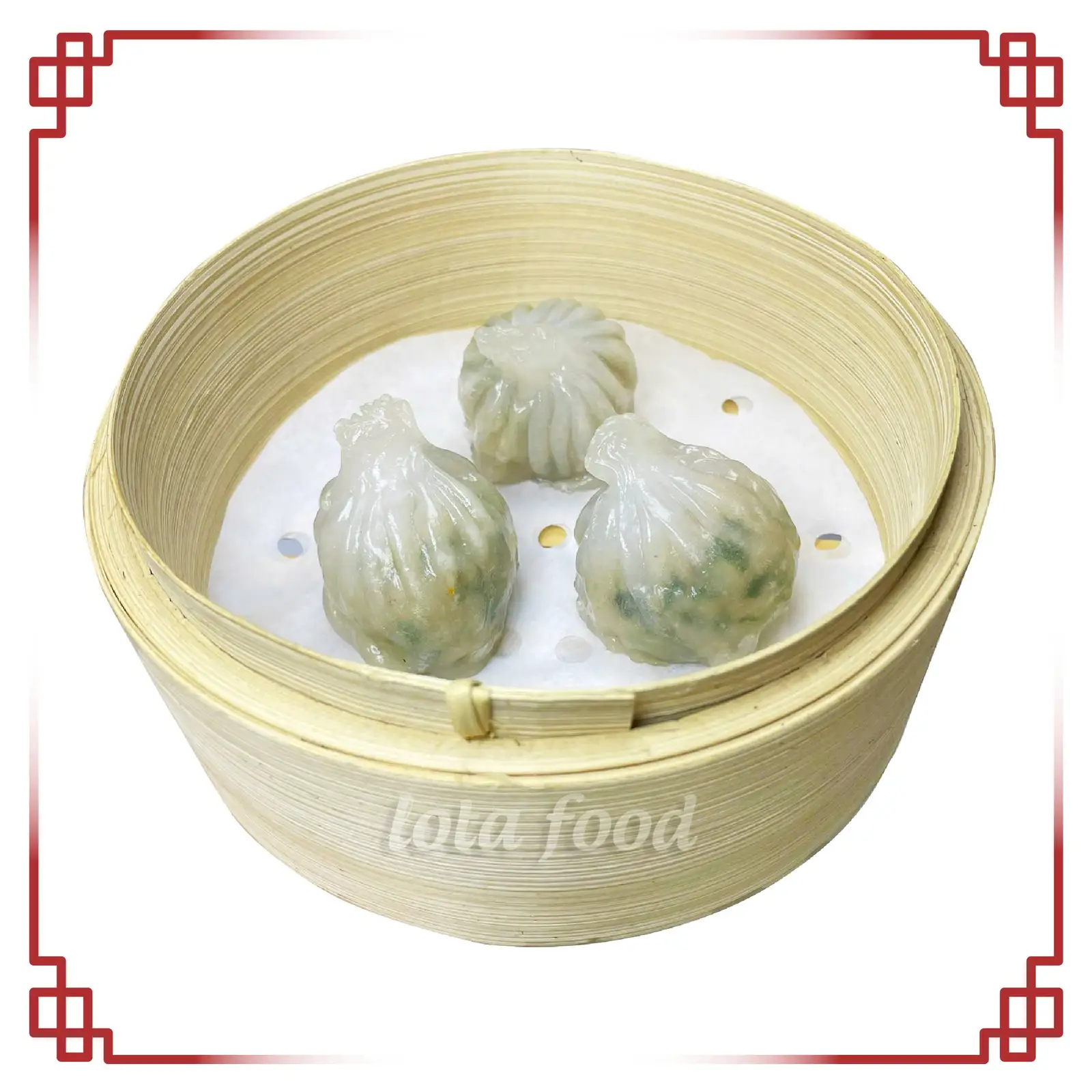 Há cảo lá hẹ túi thịt - Pork - chives haukau - 3 pcs - 43.000 ₫ tại Lota Food - Há Cảo & Xíu Mại - Bạch Đằng