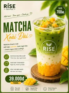 Matcha xoài ( Đài ) - 39.000 ₫ tại Rise Matcha - Coffee Cacao Matcha latte - Lâm Văn Bền