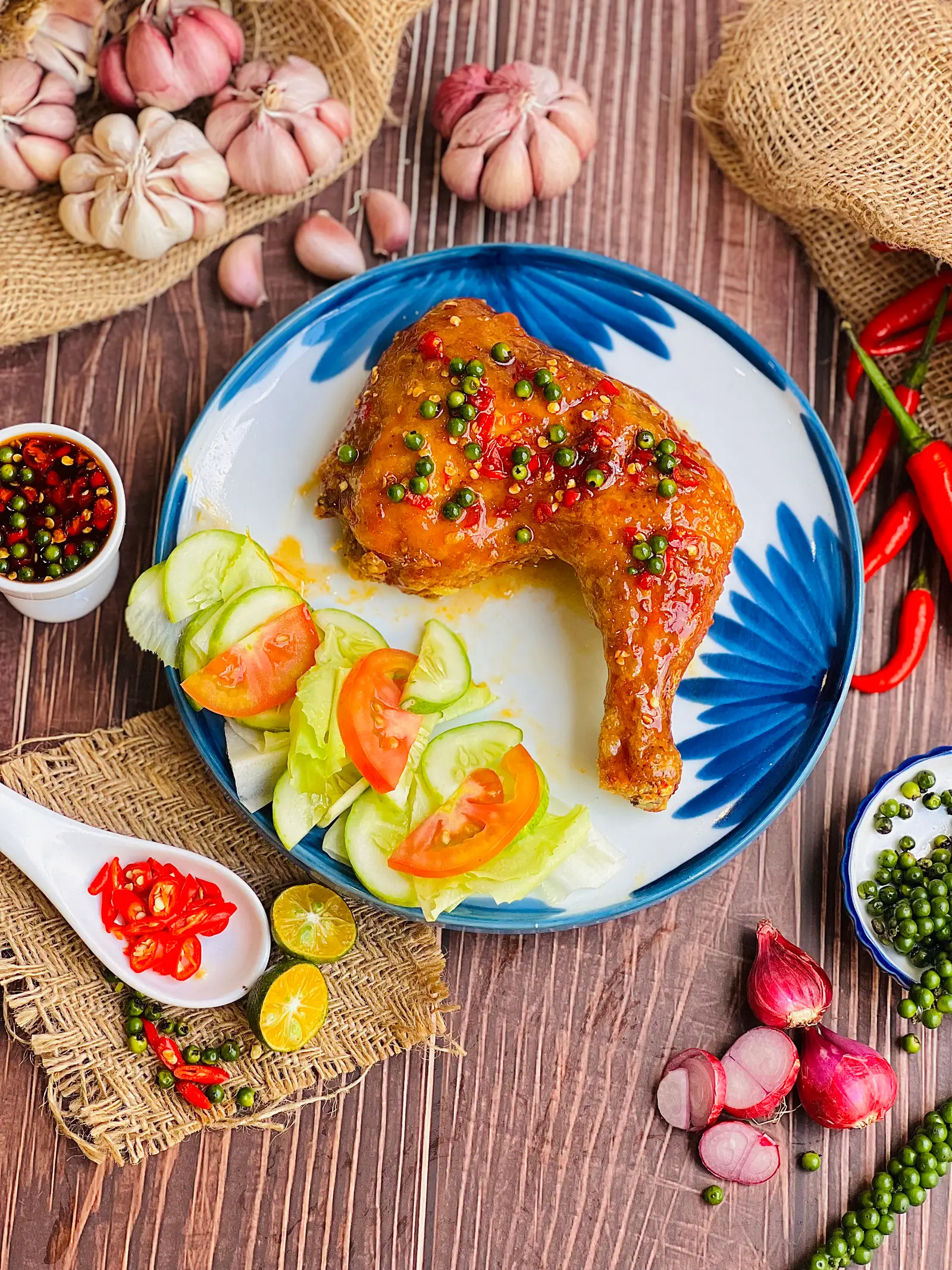 Đùi Gà Sốt Tiêu Xanh Lớn Không Cơm - 57.000 ₫ tại Mamadeli - Cơm Gà & Mì Ý - Trần Xuân Soạn