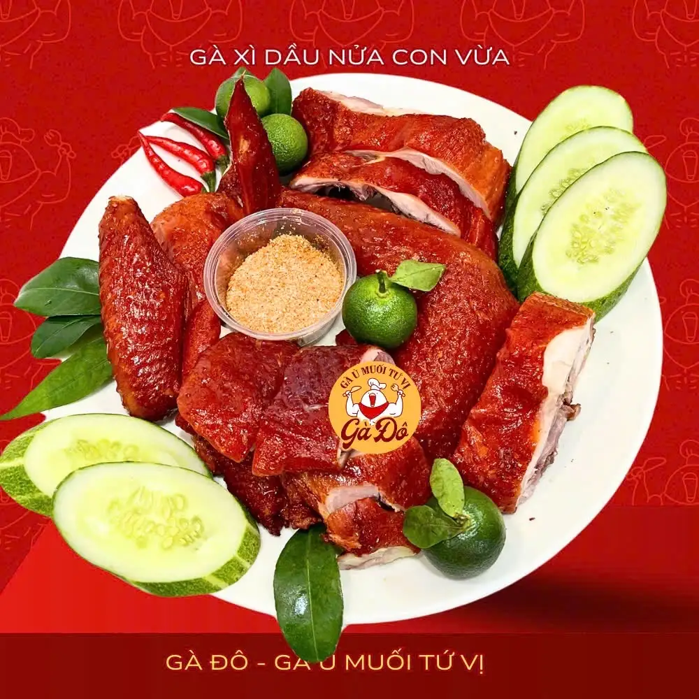 Hình ảnh Gà ủ xì dầu - 1/2 Con - free đồ chấm