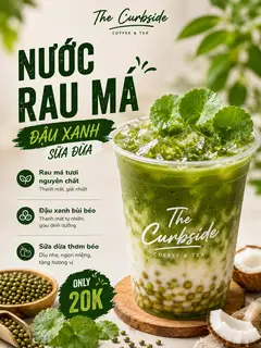 Hình ảnh Rau Má Đậu Xanh Sữa Dừa