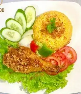 Hình ảnh Cơm gà xối mỡ đùi tỏi