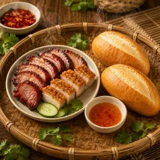 Hình ảnh Combo Test Vị Khách Mới (Xá Xíu 50g + Heo Quay 50g + 2 Bánh Mì)