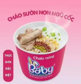 Cháo sườn non ngũ cốc - 28.000 ₫ tại Cháo & Nui Dinh Dưỡng BaBy Soup - Phan Văn Hớn
