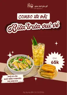 Hình ảnh Combo: Phở Gà Lẫn - Quẩy Mềm - Trà Sâm Dứa