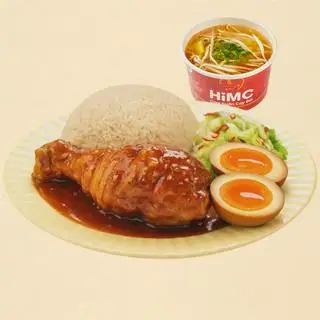 Hình ảnh Cơm Gà Mắm + Trứng Ngâm Tương + Canh Chua Giá Thơm