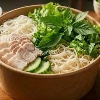 Hình ảnh Bún nước tương thịt luộc