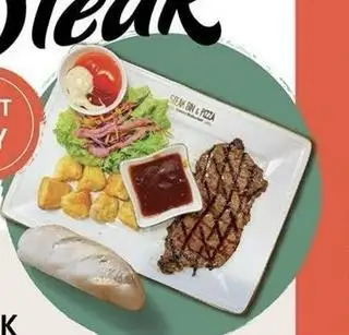 Steak bò Mỹ sốt tiêu đen - 140 gram - 195.000 ₫ tại Steak Bin & Pizza 27 - Nguyễn Văn Trỗi