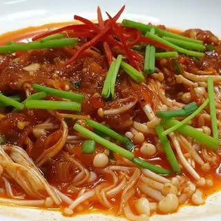 Nấm kim châm xào (cà chua/sa tế/ bơ cay) - 40.000 ₫ tại Mì cay Cherry's - Cơm & Chân Gà - Huỳnh Khương An