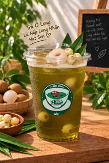 Hình ảnh Trà ô long lá nếp long nhãn hạt sen