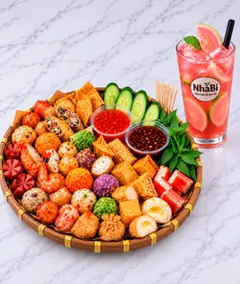 Hình ảnh Combo 3 - Mẹt thập cẩm vừa + trà ổi hồng