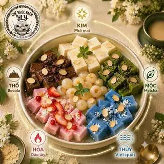 Hình ảnh Chè khúc bạch ngũ hành tương sinh