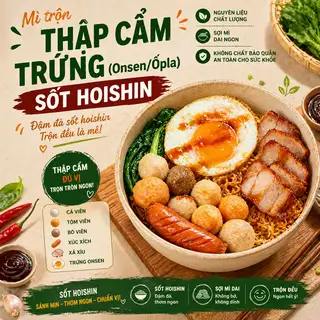 Mì trộn thập cẩm trứng (Onsen/Ốpla) sốt Hoishin - 52.800 ₫ tại Umee - Mì Trộn Thập Cẩm, Bánh Mì Xíu Mại Và Thịt Nướng - Trương Quyền