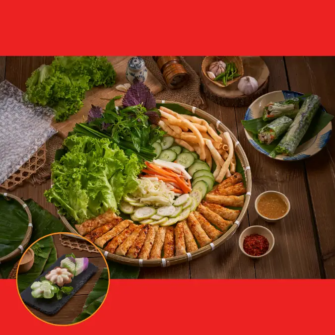 Combo 3: Nem nướng D'ran phần 3 người - 3 rau câu - 309.000 ₫ tại Nem Nướng D'ran - Since 1968 - Bến Vân Đồn 