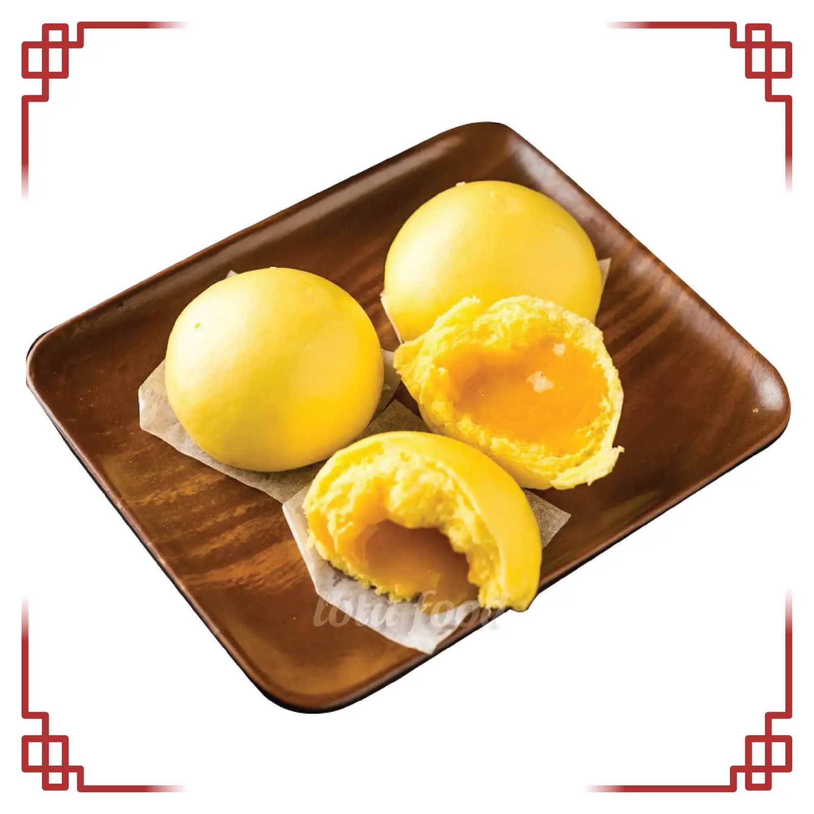 Bánh bao nhân kim sa - 02 cái - Salted egg custard pau - 02 pcs - 35.000 ₫ tại Lota Food - Há Cảo & Xíu Mại - Bạch Đằng