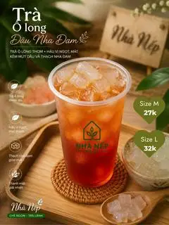 Hình ảnh Trà ô long dâu nha đam size L 700ml